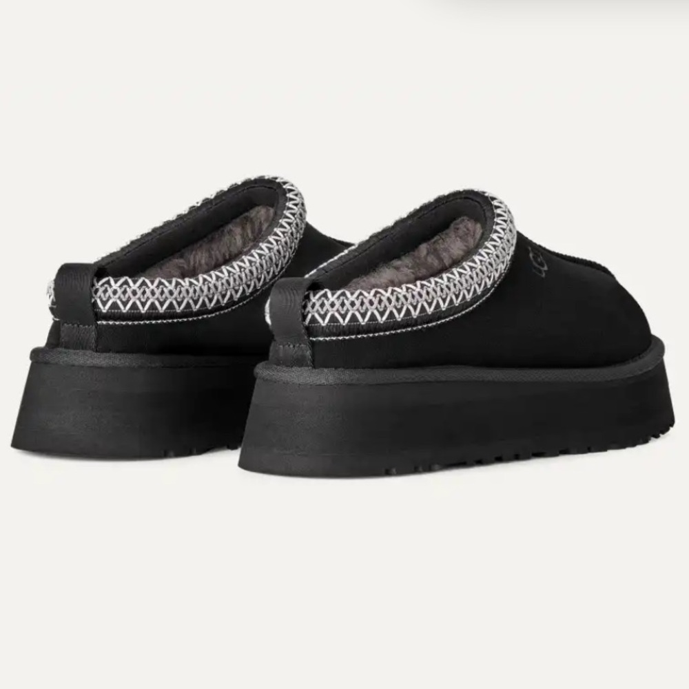 UGG Black Slip-On Platform Mule Tasman II